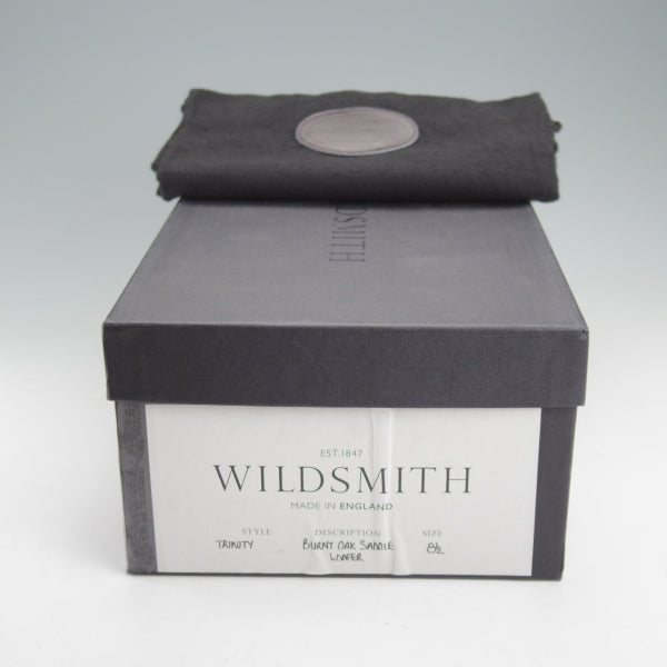 美品★(英)WILD SMITH/ワイルドスミス SIZE 8.5【貴重★TRINITY/フルストラップ/ローファー】スリッポン/カーフ/濃茶/メンズ★n791