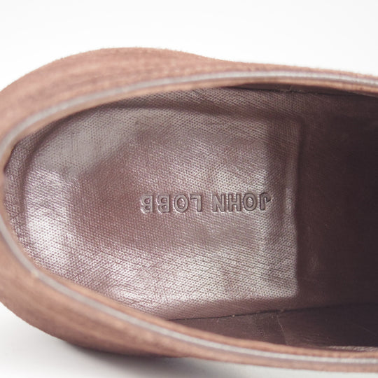 極上★ジョンロブ 7E【定価￥248,400-★プレーントゥ/BAY】8695ラスト/スエード/濃茶/メンズ/JOHN LOBB★o850