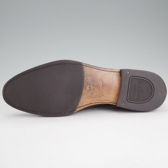 極上★(スペイン製)カルミナ SIZE 6.5【定価￥94,600-★純正ツリー付/タッセルローファー/80686】UETAMラスト/シボ革/黒/CARMINA★p432