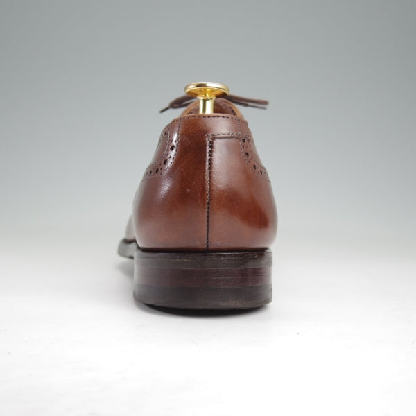 極上★クロケット&ジョーンズ 7.5E【現行定価10万円以上★ダイナイトソール/WESTBOURNE】348ラスト/濃茶/クォーターブローグ★n289