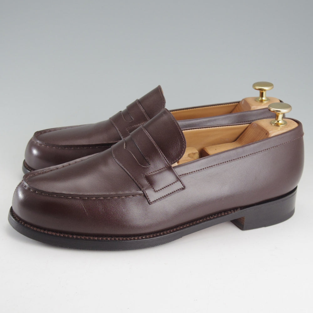 極美品★J.M.ウエストン 7E【定価￥165,000-★180/コインローファー】41ラスト/ボックスカーフ/濃茶/メンズ/Weston/ウェストン★o853