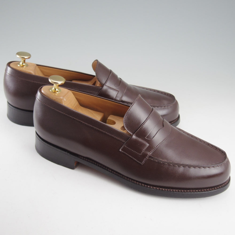 極美品★J.M.ウエストン 7E【定価￥165,000-★180/コインローファー】41ラスト/ボックスカーフ/濃茶/メンズ/Weston/ウェストン★o853