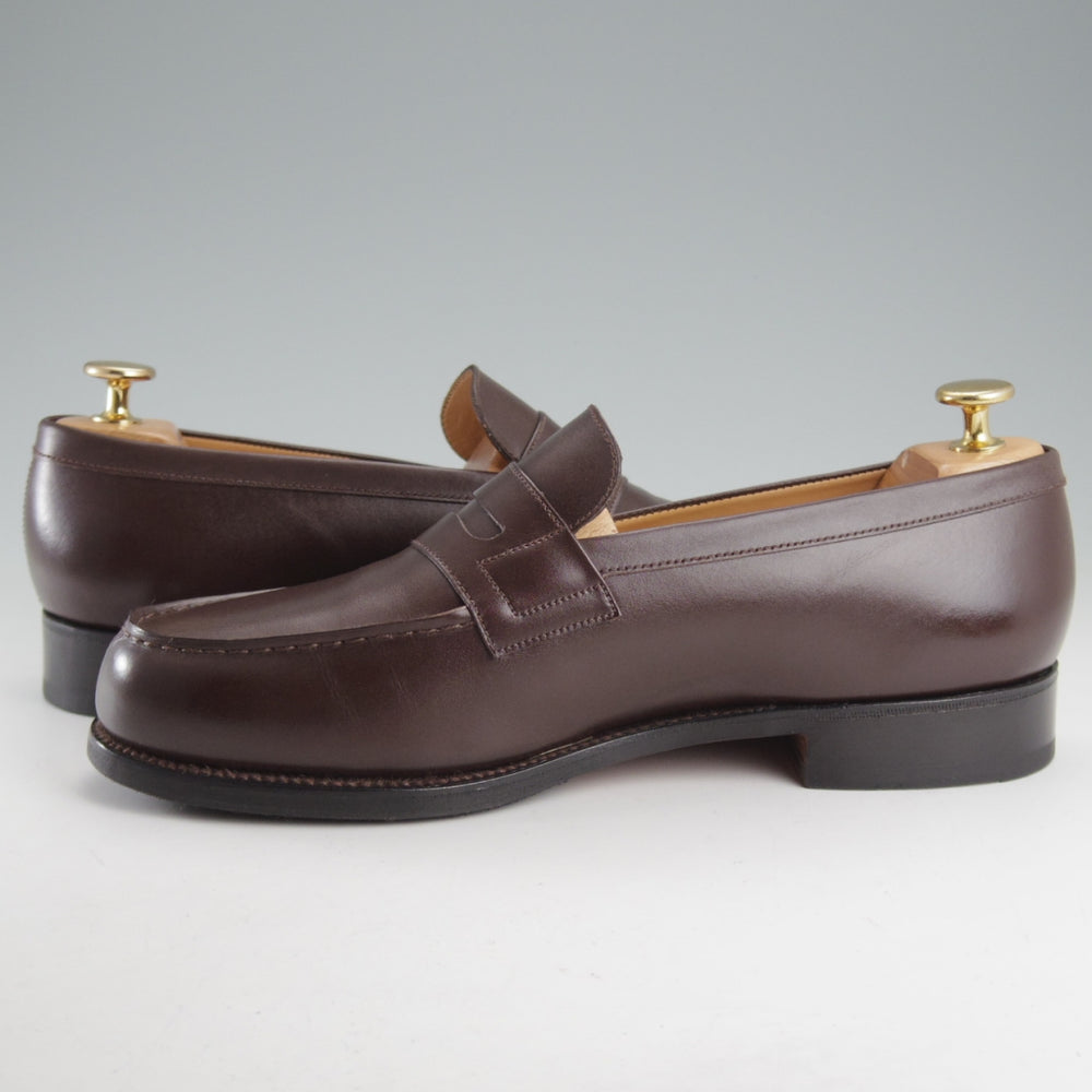 極美品★J.M.ウエストン 7E【定価￥165,000-★180/コインローファー】41ラスト/ボックスカーフ/濃茶/メンズ/Weston/ウェストン★o853