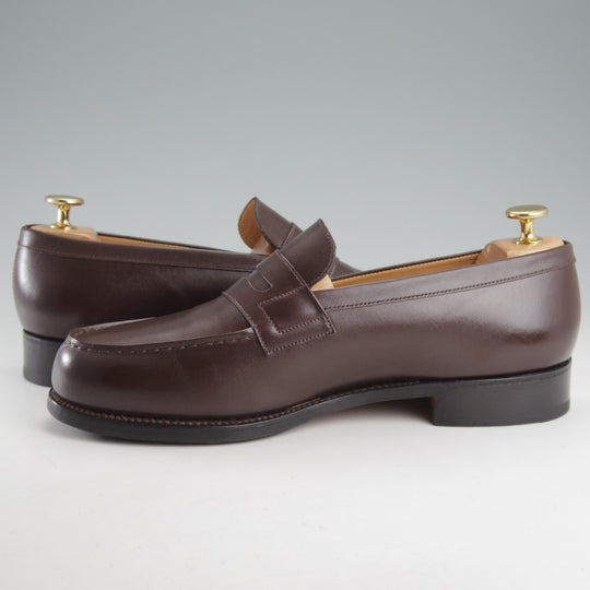 極美品★J.M.ウエストン 7E【定価￥165,000-★180/コインローファー】41ラスト/ボックスカーフ/濃茶/メンズ/Weston/ウェストン★o853