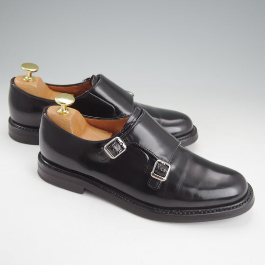 極美品★チャーチ(レディース) SIZE 35.5【現行定価14万円以上★LORA R/ダブルモンク】ポリッシュドバインダーカーフ/黒/Church's★o306