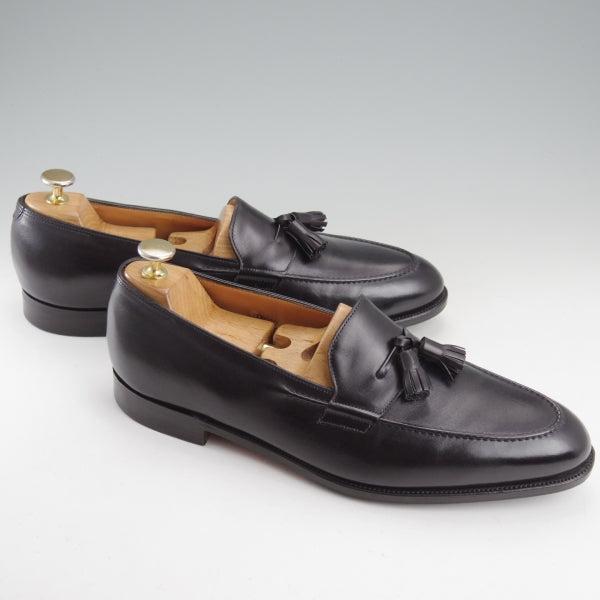 極美品★ジョンロブ 8.5E【同系モデル定価1,530ユーロ(26万円程度)★タッセルローファー/TRURO】4098ラスト/ミスティカーフ/黒★n796