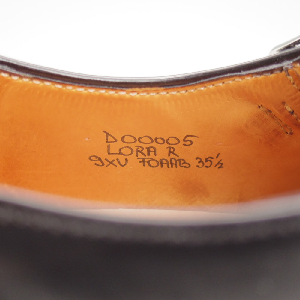 極美品★チャーチ(レディース) SIZE 35.5【現行定価14万円以上★LORA R/ダブルモンク】ポリッシュドバインダーカーフ/黒/Church's★o306