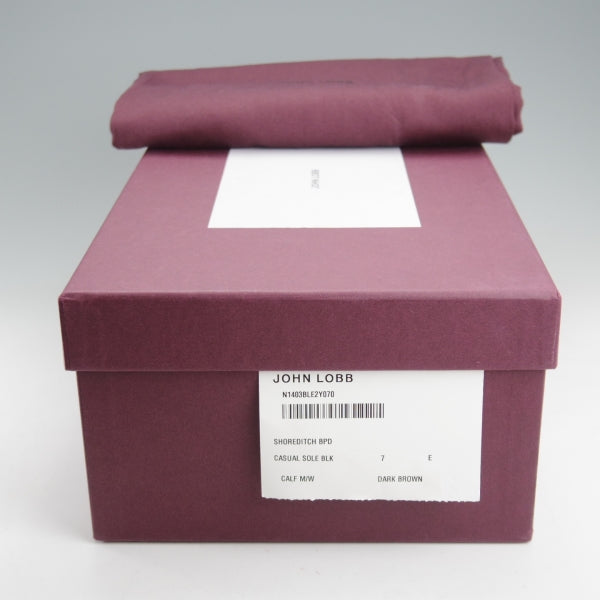 未使用★ジョンロブ 7E【定価1,815ユーロ(31万円程度)★ノルウィージャンウェルテッド製法/SHOREDITCH】0322Rラスト/濃茶/JOHN LOBB★n797