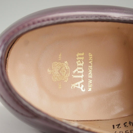 美品★オールデン 9D【定価￥217,800-★コードバン/モディファイドラスト/54321】Vチップ/#8/バーガンディー/赤茶/メンズ/ALDEN★n798