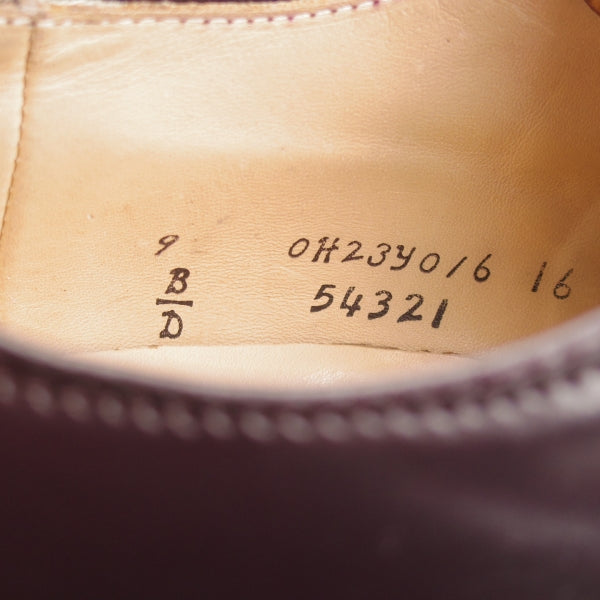 美品★オールデン 9D【定価￥217,800-★コードバン/モディファイドラスト/54321】Vチップ/#8/バーガンディー/赤茶/メンズ/ALDEN★n798