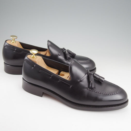 極美品★TLB Mallorca/ティーエルビー SIZE 8.5【定価￥82,500-★タッセルローファー/656】JONESラスト/カーフ/黒/メンズ★o310
