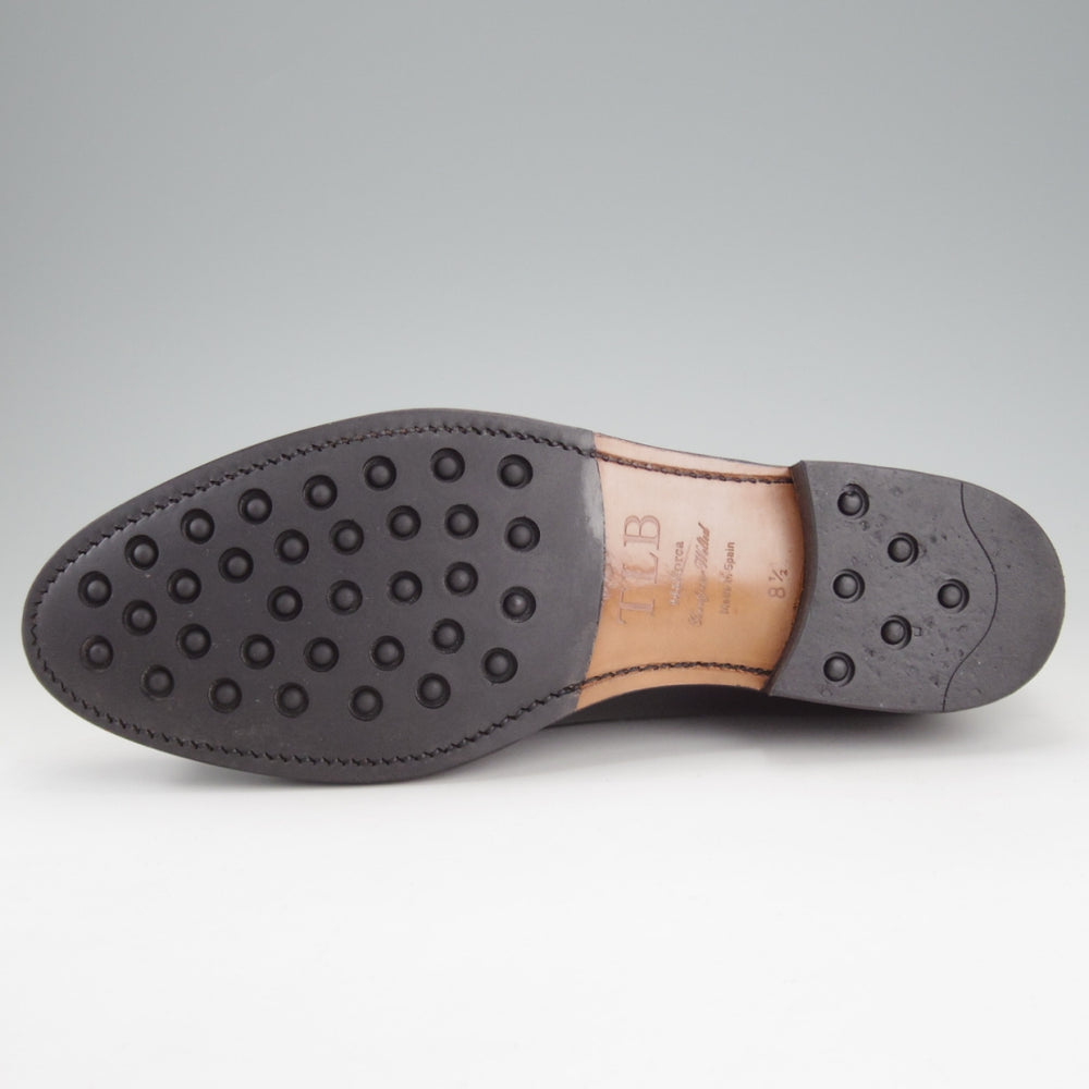 極美品★TLB Mallorca/ティーエルビー SIZE 8.5【定価￥82,500-★タッセルローファー/656】JONESラスト/カーフ/黒/メンズ★o310