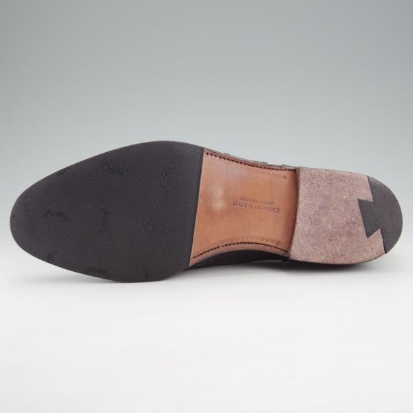 極上★クロケット&ジョーンズ 8E【現行定価10万円以上★LONDON/フルブローグ】ロンドン/カーフ/黒/メンズ/Crockett&Jones★n799