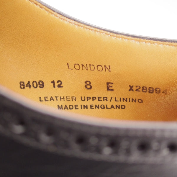極上★クロケット&ジョーンズ 8E【現行定価10万円以上★LONDON/フルブローグ】ロンドン/カーフ/黒/メンズ/Crockett&Jones★n799