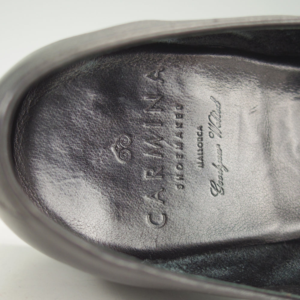 極上★(スペイン製)カルミナ SIZE 6.5【定価￥94,600-★純正ツリー付/タッセルローファー/80686】UETAMラスト/シボ革/黒/CARMINA★p432