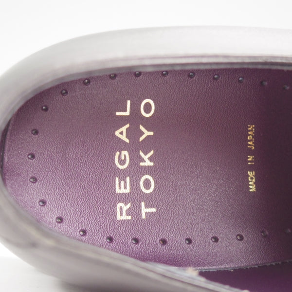 ほぼ試着程度★(銀座)REGAL TOKYO/リーガル SIZE 24.5【定価￥49,500-★ツリー付/ストレートチップ】アンティコカーフ/黒/メンズ★n295