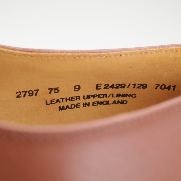 未使用★(英)アルフレッド・サージェント 9E【WESTONハーフハント似寄りモデル★Uチップ/茶】カーフ/メンズ/ALFRED SARGENT★n800