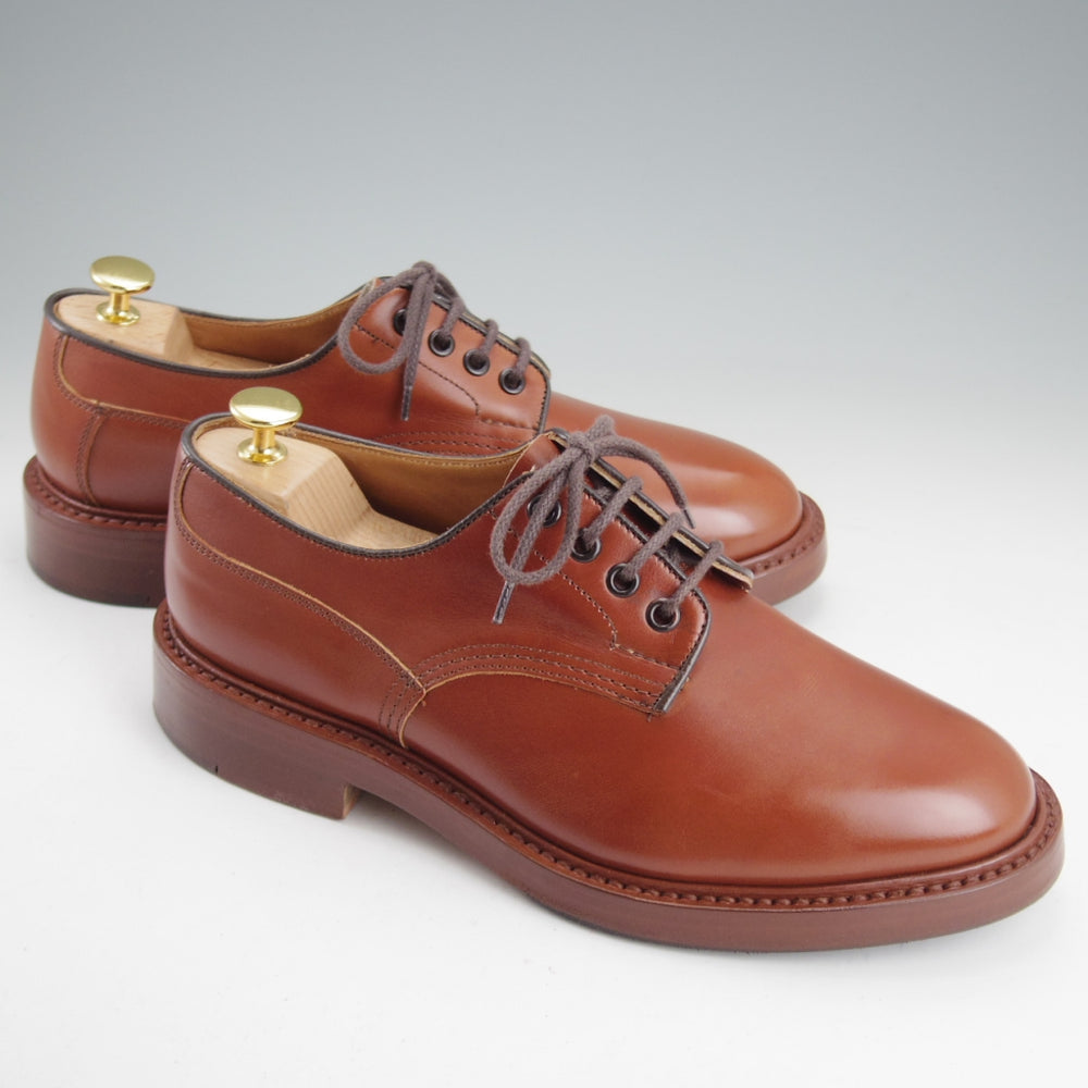 美品★トリッカーズ SIZE 7.5【現行定価13万円以上★プレーントゥ/M6255】カントリーシューズ/マロンアンティーク/茶/Tricker's★o313