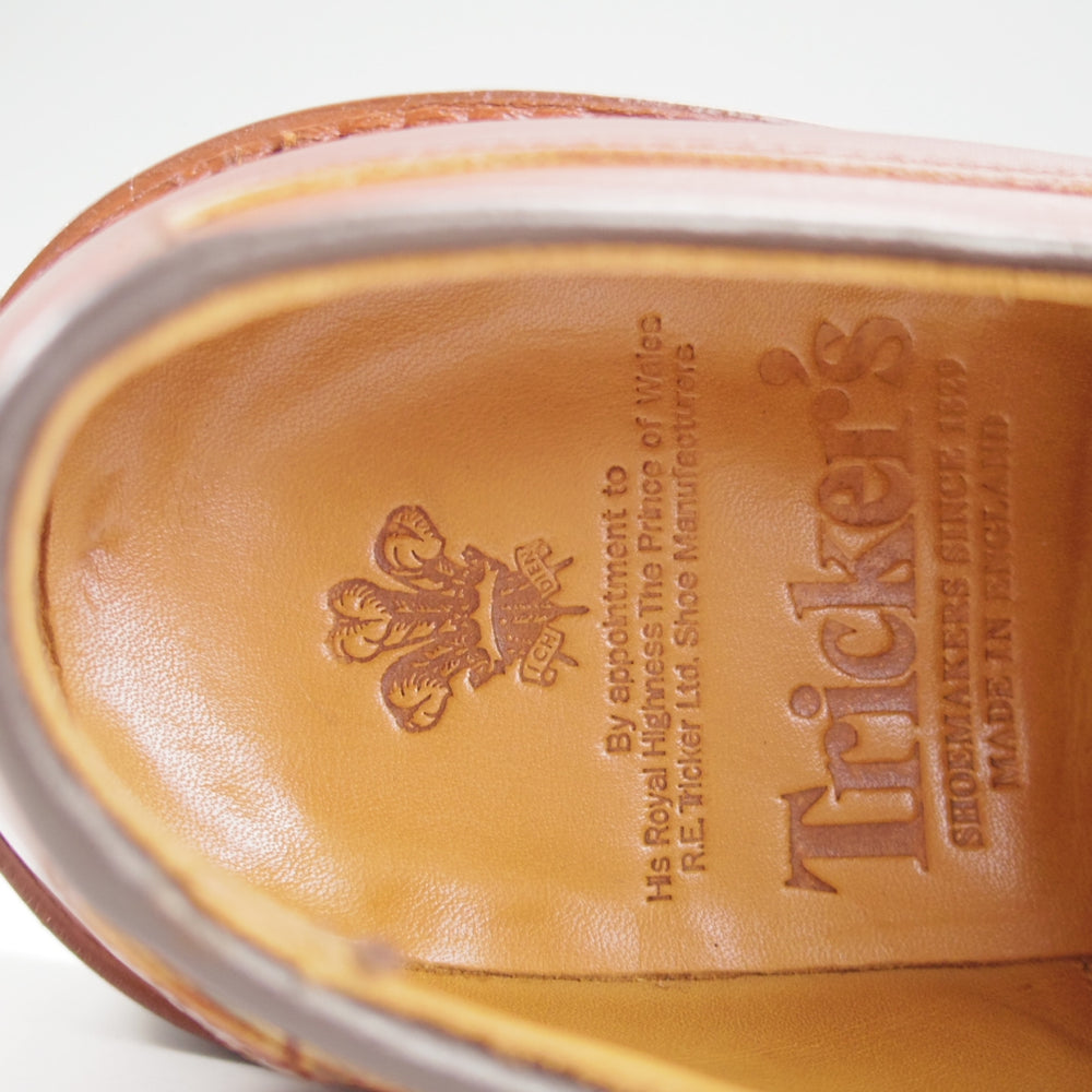 美品★トリッカーズ SIZE 7.5【現行定価13万円以上★プレーントゥ/M6255】カントリーシューズ/マロンアンティーク/茶/Tricker's★o313