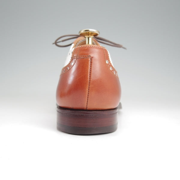 極美品★クロケット&ジョーンズ 6.5E【貴重★(英)ニュー&リングウッド別注/New&Lingwood】スペクテイターシューズ/茶×白/メンズ★n296