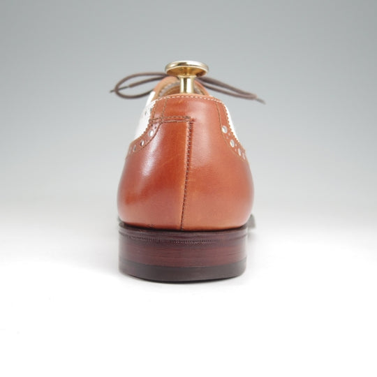 極美品★クロケット&ジョーンズ 6.5E【貴重★(英)ニュー&リングウッド別注/New&Lingwood】スペクテイターシューズ/茶×白/メンズ★n296