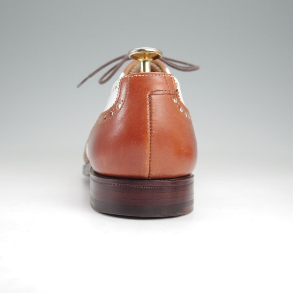 極美品★クロケット&ジョーンズ 6.5E【貴重★(英)ニュー&リングウッド別注/New&Lingwood】スペクテイターシューズ/茶×白/メンズ★n296