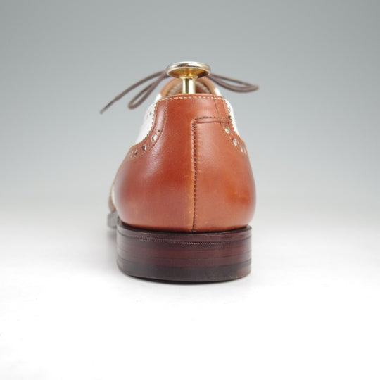 極美品★クロケット&ジョーンズ 6.5E【貴重★(英)ニュー&リングウッド別注/New&Lingwood】スペクテイターシューズ/茶×白/メンズ★n296
