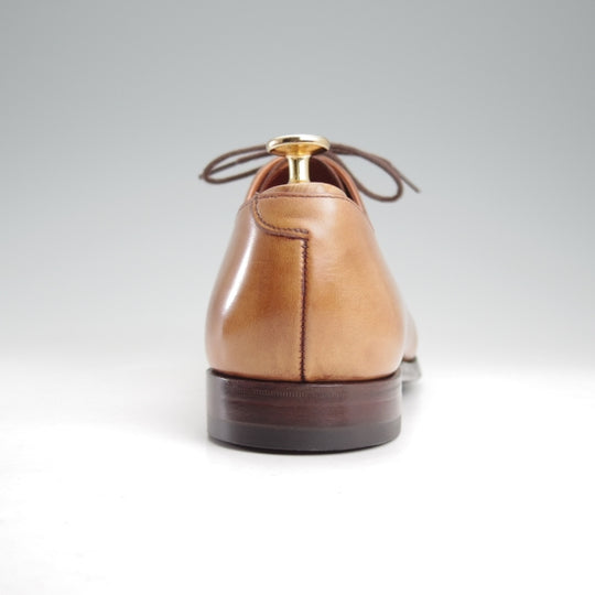極上★クロケット&ジョーンズ 7.5E【ハンドグレードライン★ホールカット/HANOVER】337ラスト/カーフ/薄茶/メンズ/Crockett&Jones★n802