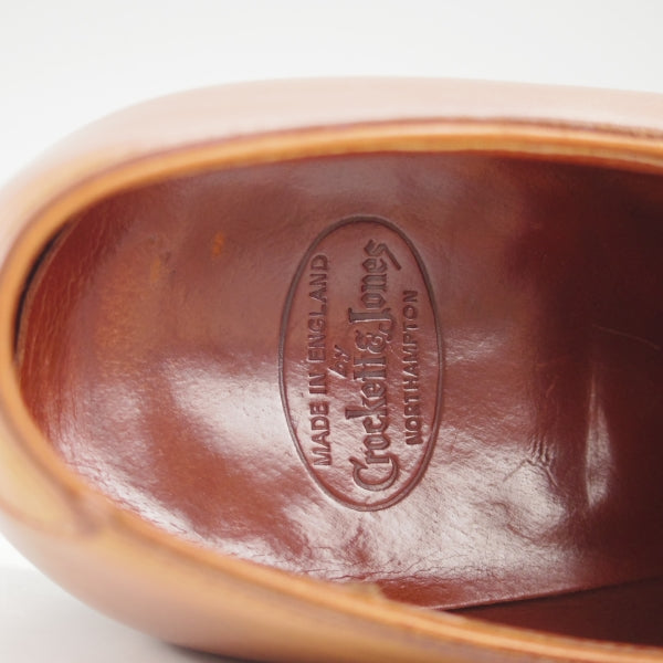 極上★クロケット&ジョーンズ 7.5E【ハンドグレードライン★ホールカット/HANOVER】337ラスト/カーフ/薄茶/メンズ/Crockett&Jones★n802