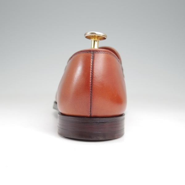 極美品★クロケット&ジョーンズ 7E【定価￥126,500-★SELBY/セルビー】375ラスト/バタフライローファー/カーフ/茶/Crockett&Jones★n298