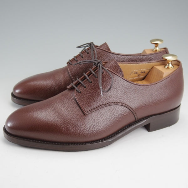 極上★(伊)F.LLIジャコメッティ SIZE 39【定価￥115,500-★プレーントゥ/FG601】GRIGIA SCラスト/グレインレザー/濃茶/Giacometti★n804