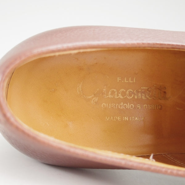 極上★(伊)F.LLIジャコメッティ SIZE 39【定価￥115,500-★プレーントゥ/FG601】GRIGIA SCラスト/グレインレザー/濃茶/Giacometti★n804