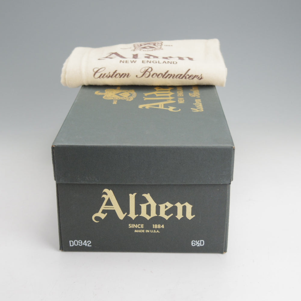 未使用★オールデン 6.5D【貴重★ラベロ色/コードバン/D0942】(ハワイ)Leather Soul別注/Vチップ/チャッカブーツ/茶/メンズ/ALDEN★o316