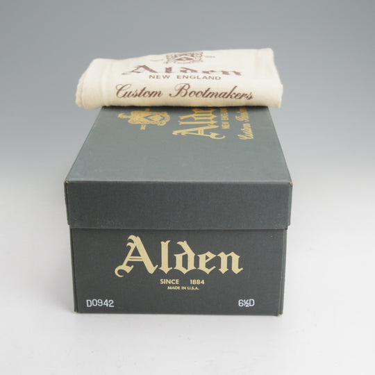 未使用★オールデン 6.5D【貴重★ラベロ色/コードバン/D0942】(ハワイ)Leather Soul別注/Vチップ/チャッカブーツ/茶/メンズ/ALDEN★o316