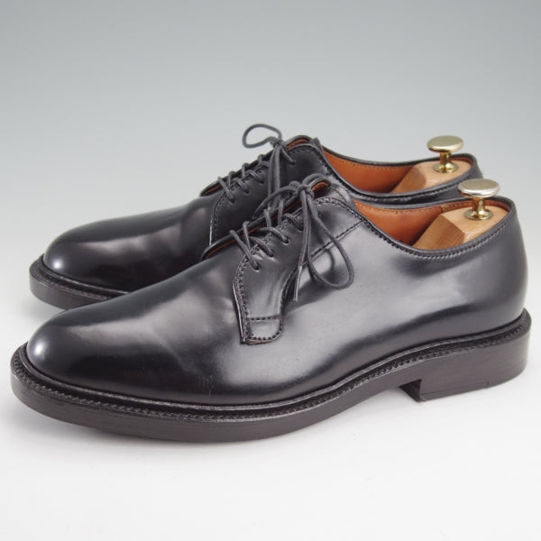 極美品★オールデン 6.5E【定価￥220,000-★コードバン仕様/9901】バリーラスト/プレーントゥ/黒/メンズ/ALDEN★n806