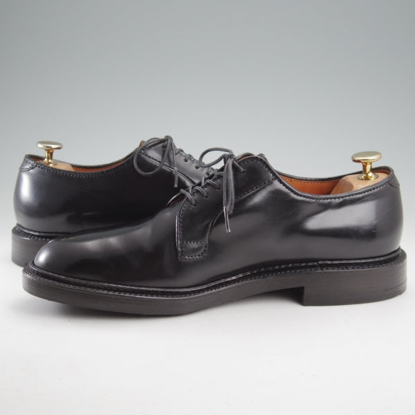 極美品★オールデン 6.5E【定価￥220,000-★コードバン仕様/9901】バリーラスト/プレーントゥ/黒/メンズ/ALDEN★n806