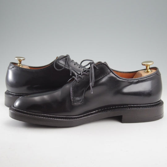 極美品★オールデン 6.5E【定価￥220,000-★コードバン仕様/9901】バリーラスト/プレーントゥ/黒/メンズ/ALDEN★n806