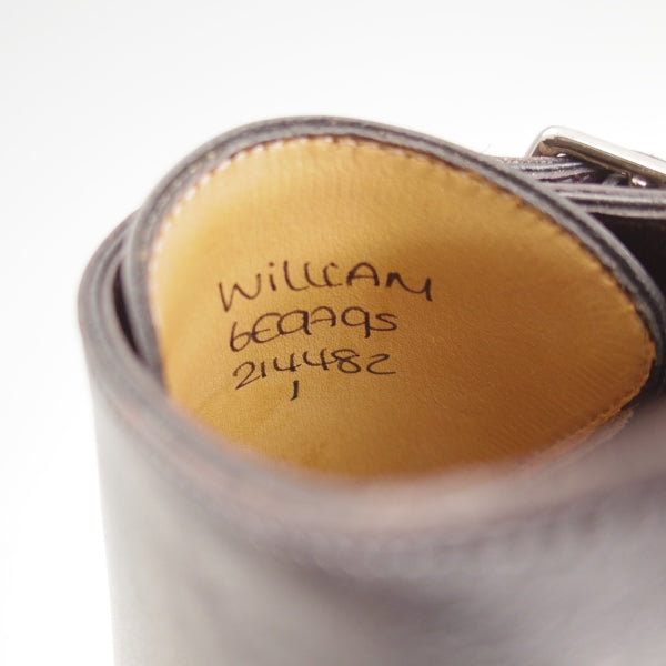 美品★ジョンロブ 6E【定価￥251,900-★WILLIAM/ウィリアム】9795ラスト/ミュージアムカーフ/ダブルモンク/赤茶/プラム/JOHN LOBB★n807