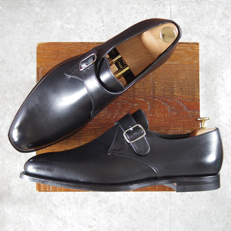 ★クロケット&ジョーンズ 9.5E【定価￥132,000-★Compton3/コンプトン/ユナイテッドアローズ別注】318ラスト/モンクストラップ/黒★o321