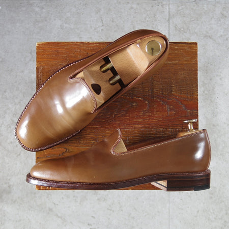 極美品★オールデン 7D【貴重★ウイスキーコードバン/茶/(ハワイ)Leather Soul別注】D1106/プラザラスト/ローファー/メンズ/ALDEN★o328