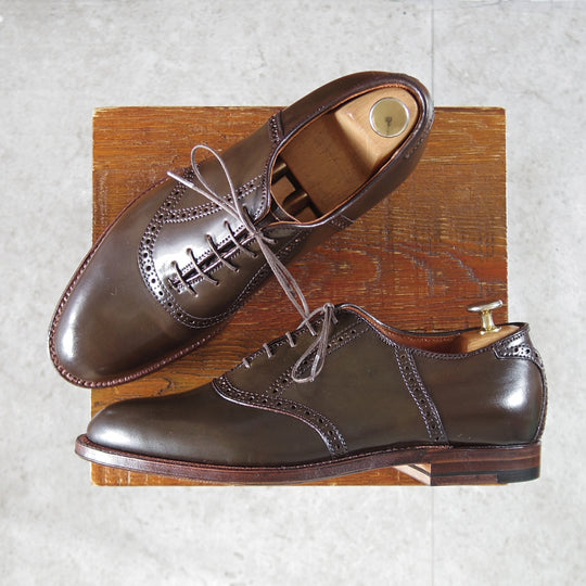 未使用★オールデン 7D【貴重★シガー色/コードバン/(ハワイ)Leather Soul別注】D2313/サドルシューズ/濃茶/メンズ/ALDEN★o329