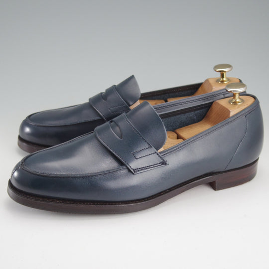 美品★クロケット&ジョーンズ 6.5E【貴重★(英)ポールスミスコレクション別注/コインローファー】カーフ/紺/メンズ/Crockett&Jones★o318