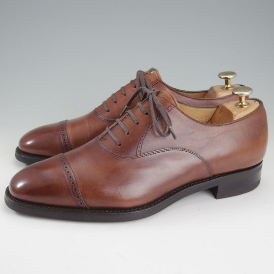 極上★三陽山長 SIZE 7【定価￥94,600-★勇也/R3010ラスト】パンチドキャップトゥ/カーフ/茶/メンズ/YUYA/Sanyo Yamacho★p446