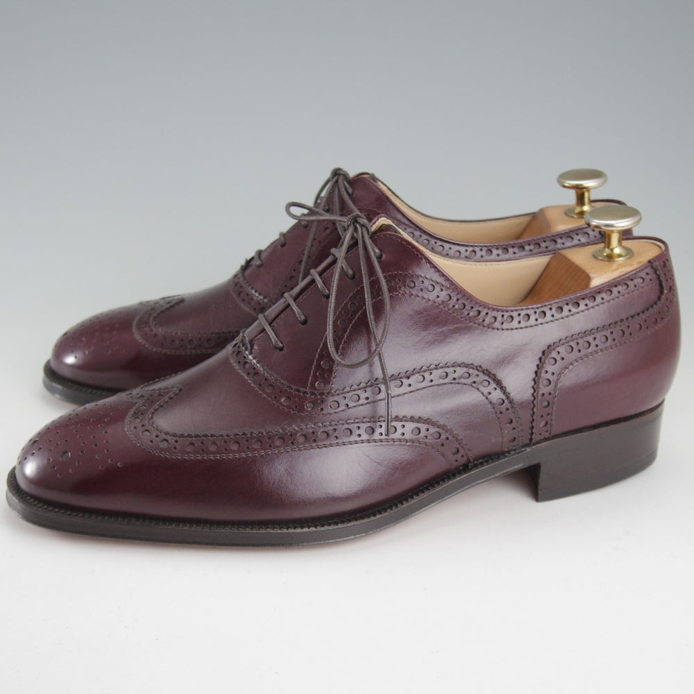 未使用★(伊)タニノクリスチー SIZE 6【貴重★デッドストック品/フルブローグ】カーフ/赤茶/メンズ/TANINO CRISCI★o864