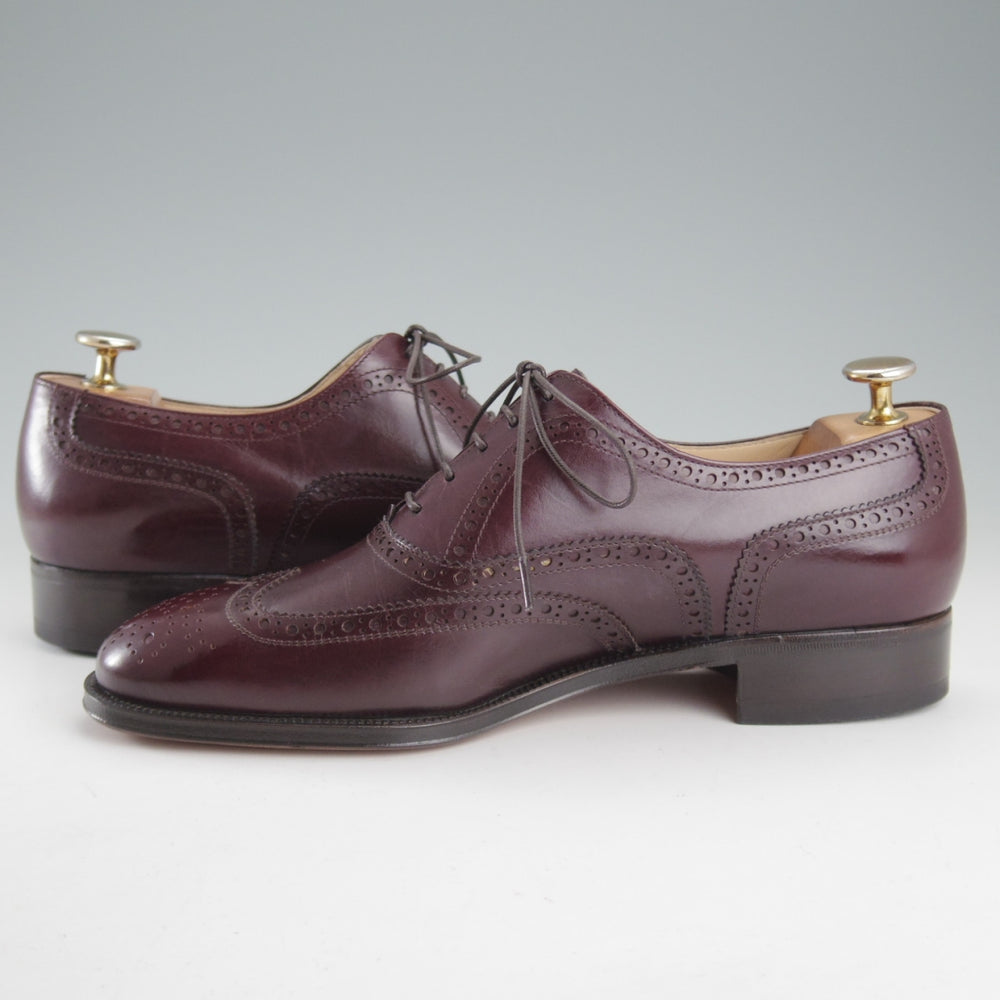 未使用★(伊)タニノクリスチー SIZE 6【貴重★デッドストック品/フルブローグ】カーフ/赤茶/メンズ/TANINO CRISCI★o864