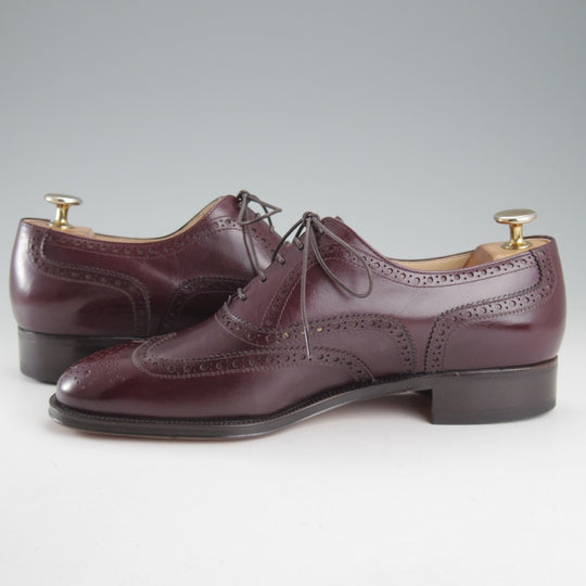 未使用★(伊)タニノクリスチー SIZE 6【貴重★デッドストック品/フルブローグ】カーフ/赤茶/メンズ/TANINO CRISCI★o864