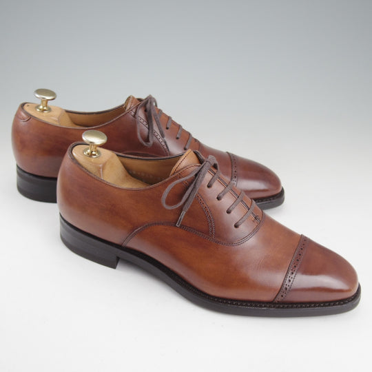 極上★三陽山長 SIZE 7【定価￥94,600-★勇也/R3010ラスト】パンチドキャップトゥ/カーフ/茶/メンズ/YUYA/Sanyo Yamacho★p446