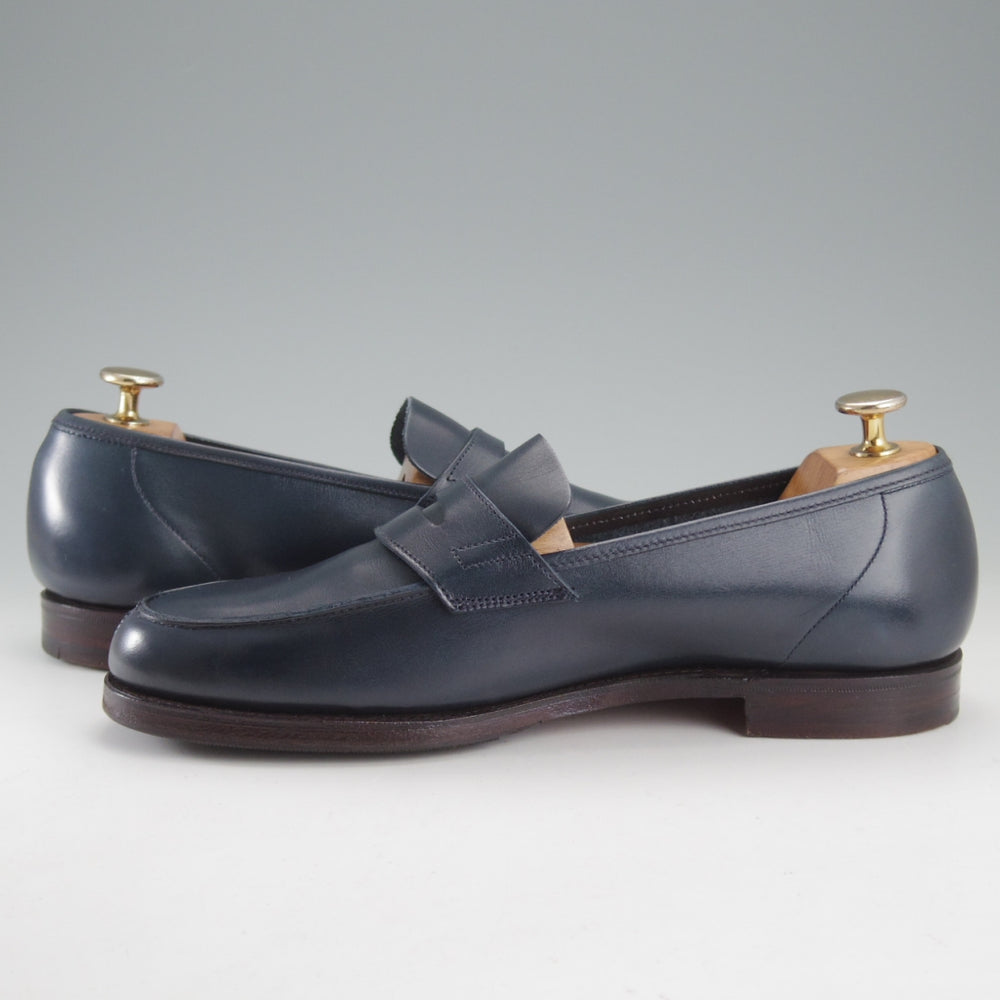 美品★クロケット&ジョーンズ 6.5E【貴重★(英)ポールスミスコレクション別注/コインローファー】カーフ/紺/メンズ/Crockett&Jones★o318