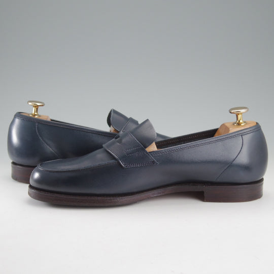 美品★クロケット&ジョーンズ 6.5E【貴重★(英)ポールスミスコレクション別注/コインローファー】カーフ/紺/メンズ/Crockett&Jones★o318