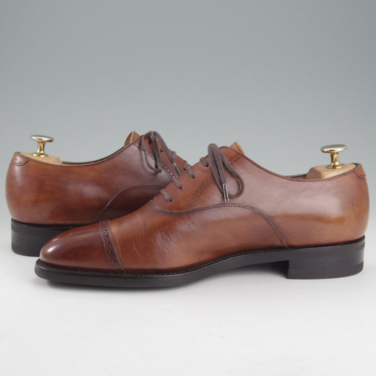 極上★三陽山長 SIZE 7【定価￥94,600-★勇也/R3010ラスト】パンチドキャップトゥ/カーフ/茶/メンズ/YUYA/Sanyo Yamacho★p446